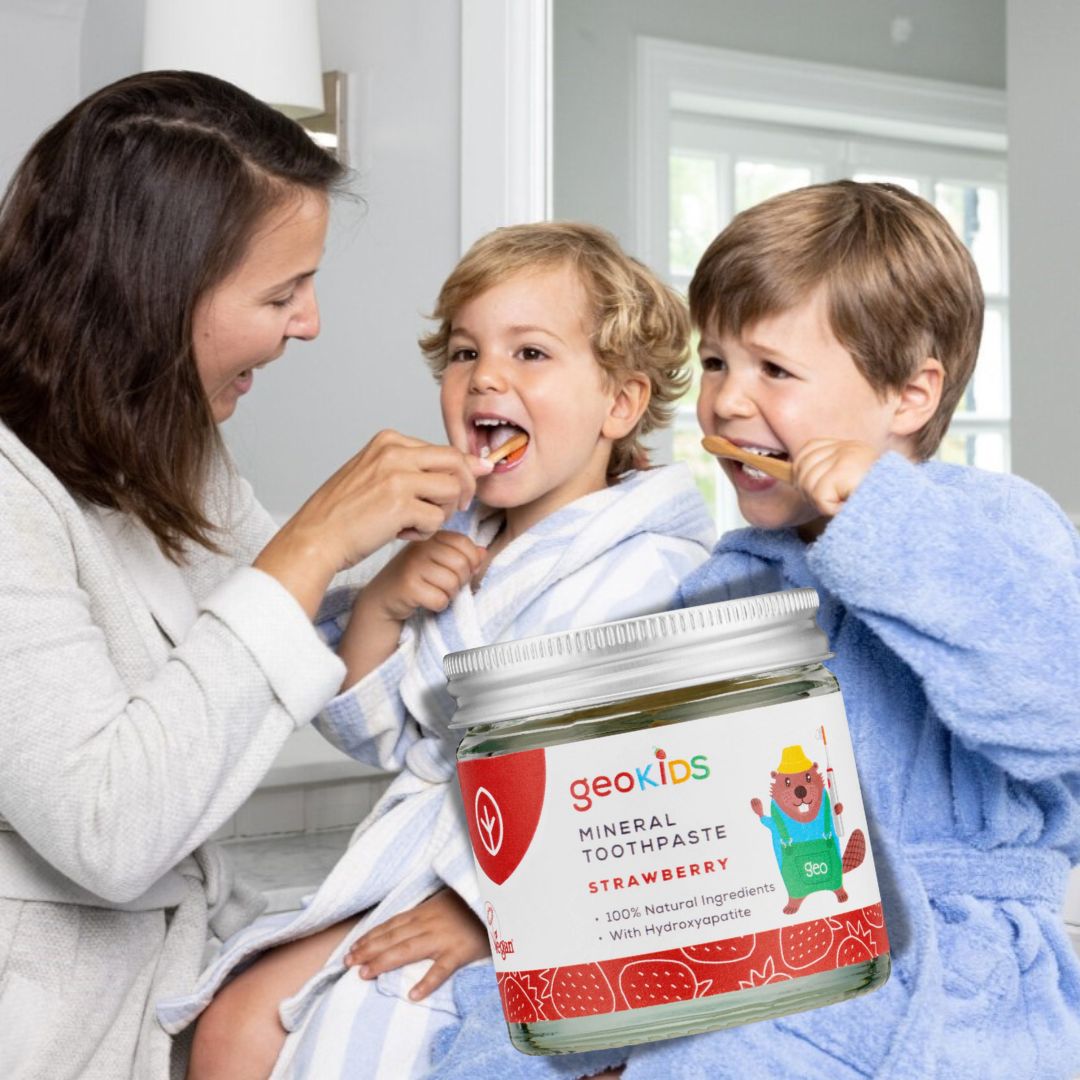 Dětská jahodová zubní pasta bez fluoridu - Georganics